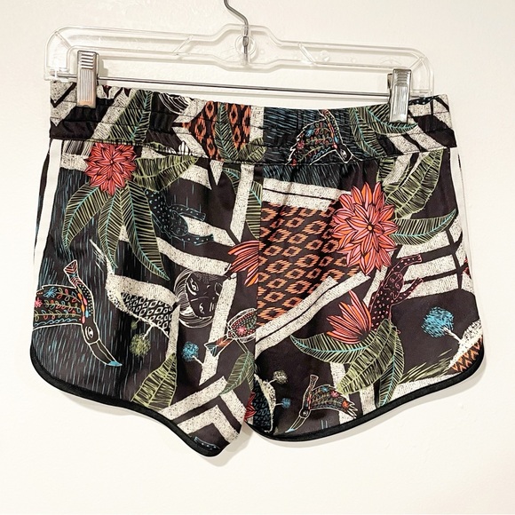 Adidas Farm Size Small XiloFloresta Print Shorts Jungle Animal 3 Stripes - Picture 5 of 5
